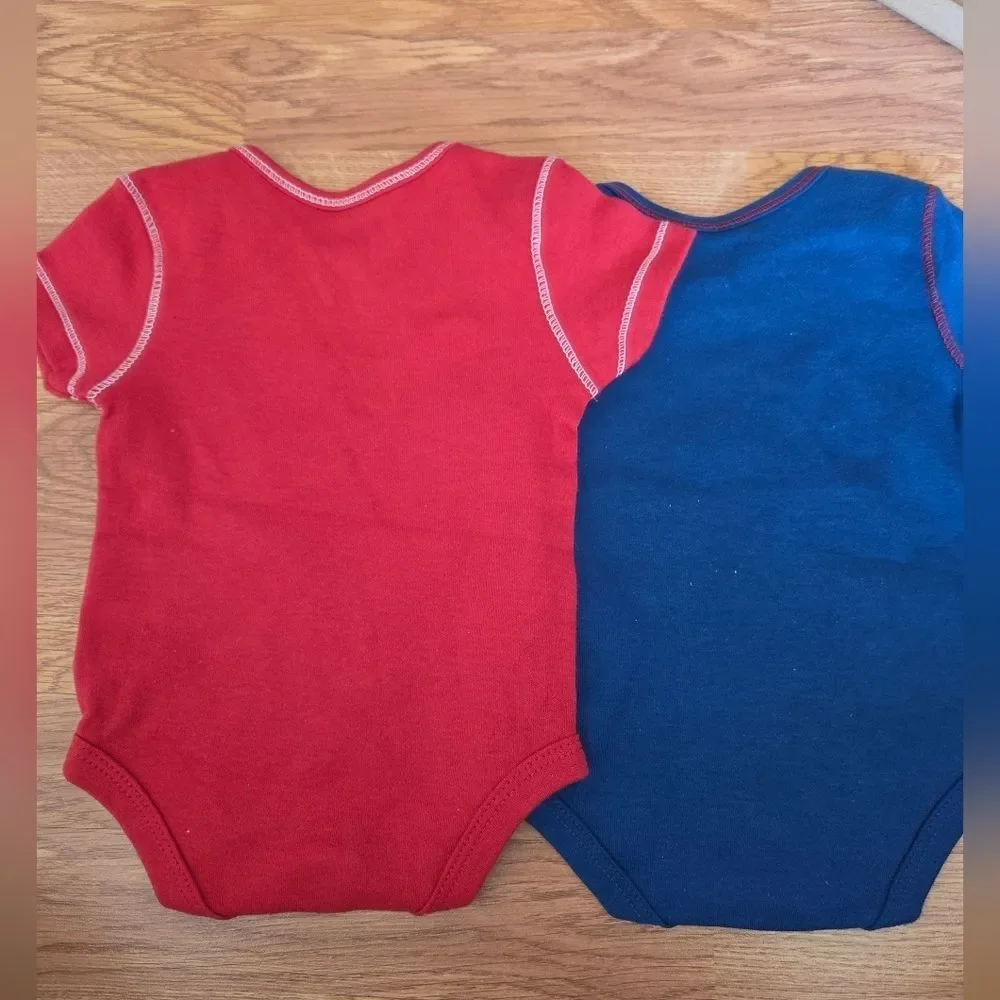 NFL NY Giants Baby Bodysuit 2pc 0-3 Months New 100% Cotton Football Athletic